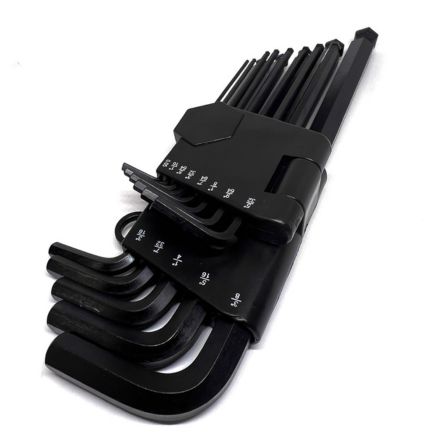 JY9967 13PCS LONG BALL POINT HEX KEY WRENCH SET-INCH SIZE